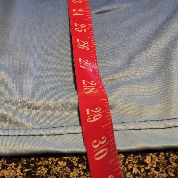 Gradient Blue Tones Tunic Short Sleeve Flowy Fabric Women 4X - Picture 6 of 6